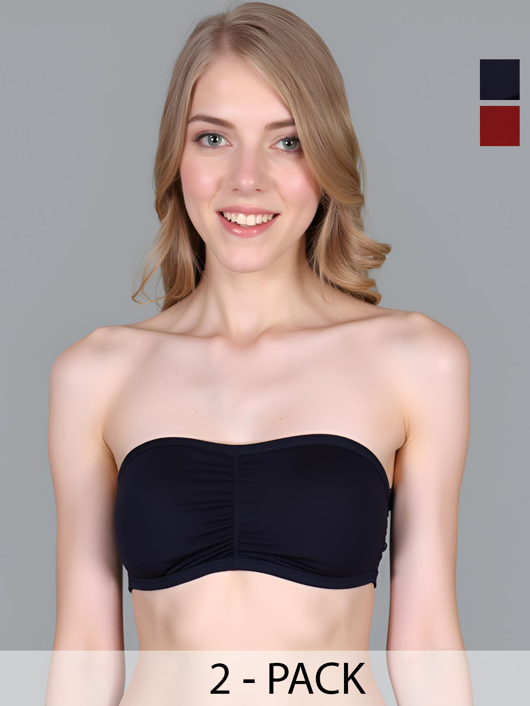 INDIROCKS Women Bandeau Bra Full Coverage Underwired