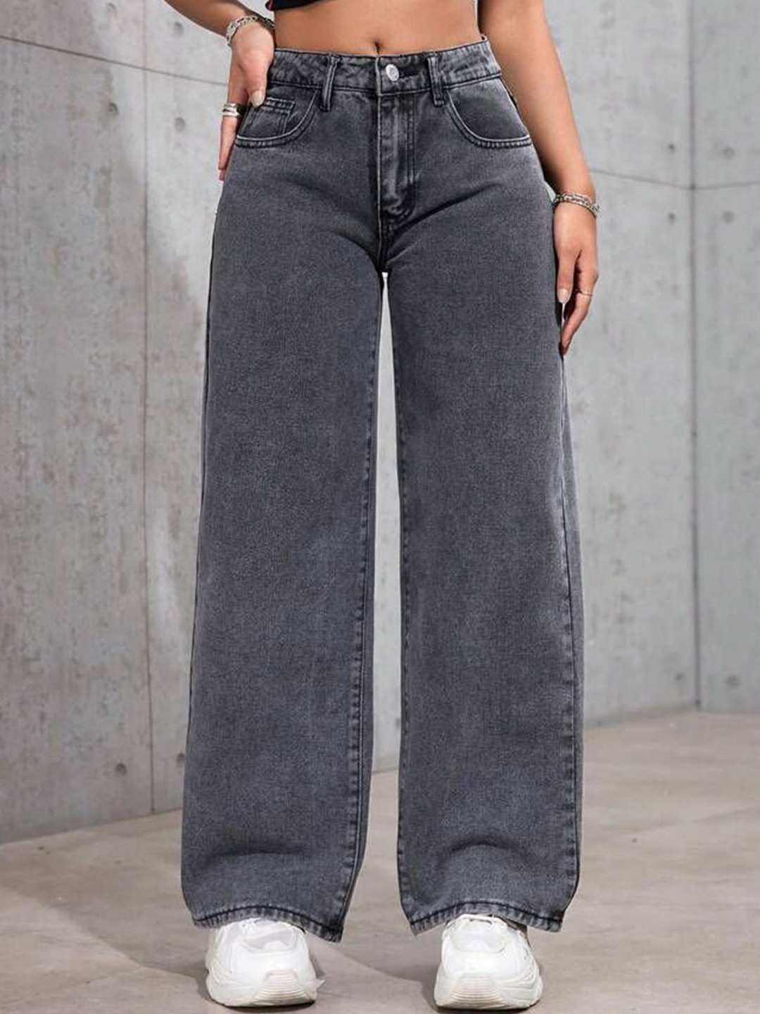 VK FASHION Women Jean Boyfriend Fit High-Rise Stretchable Jeans