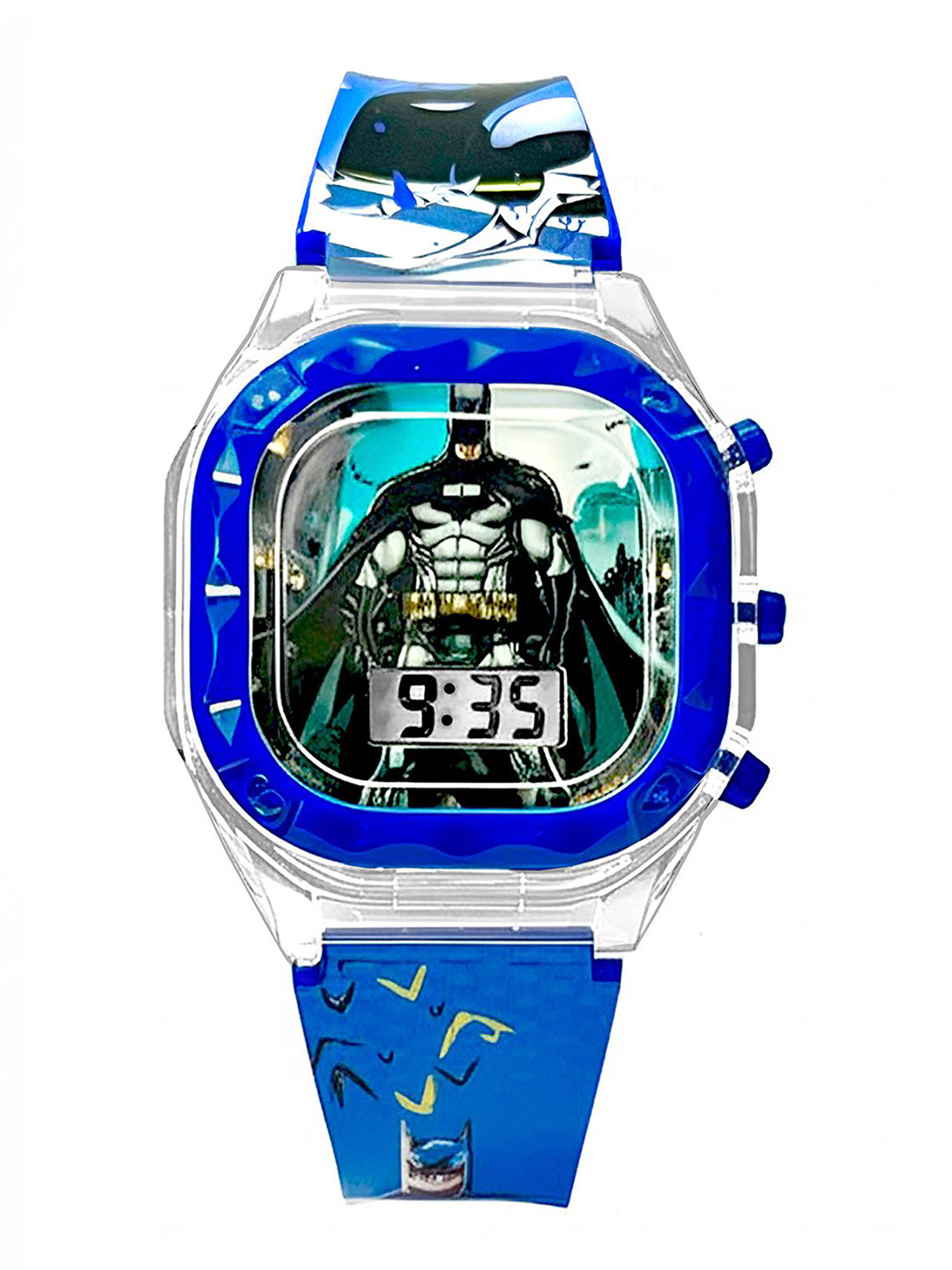 Time Up Kids Printed Dial & Textured Straps Digital Watch NGLOW-BAT2