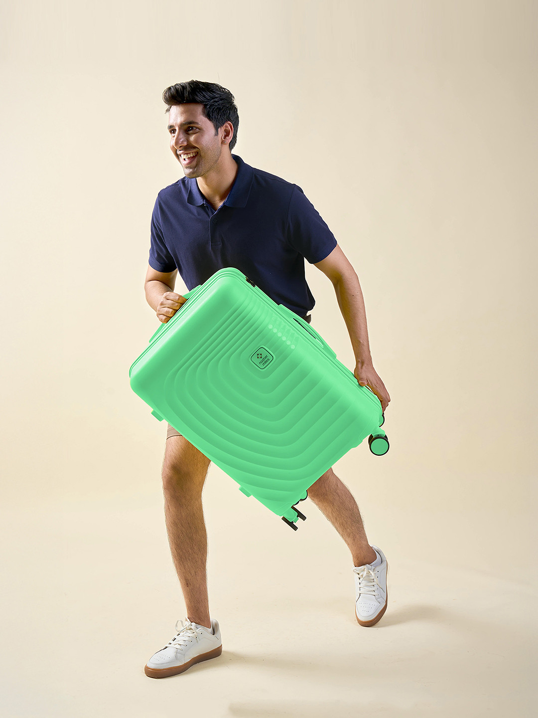 Nasher Miles Boston Polypropylene Medium Summer Green Trolley Bag - 24 Inch (65 cm)