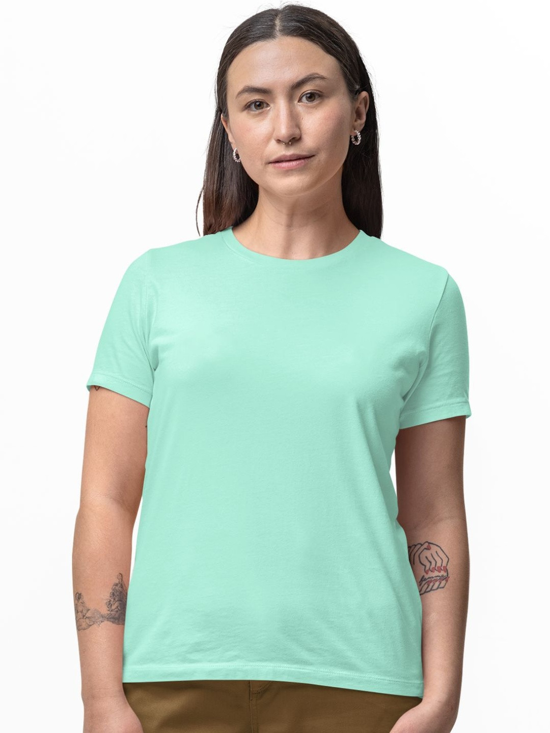 Tipsy closet Super Combed Cotton Rich Regular Fit Round Neck Half Sleeve Tshirt