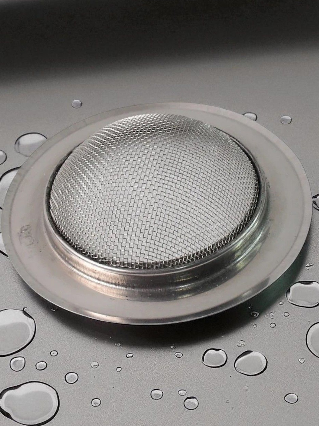 DeoDap Silver-Toned Stainless Steel Kitchen Sink Drain Strainer