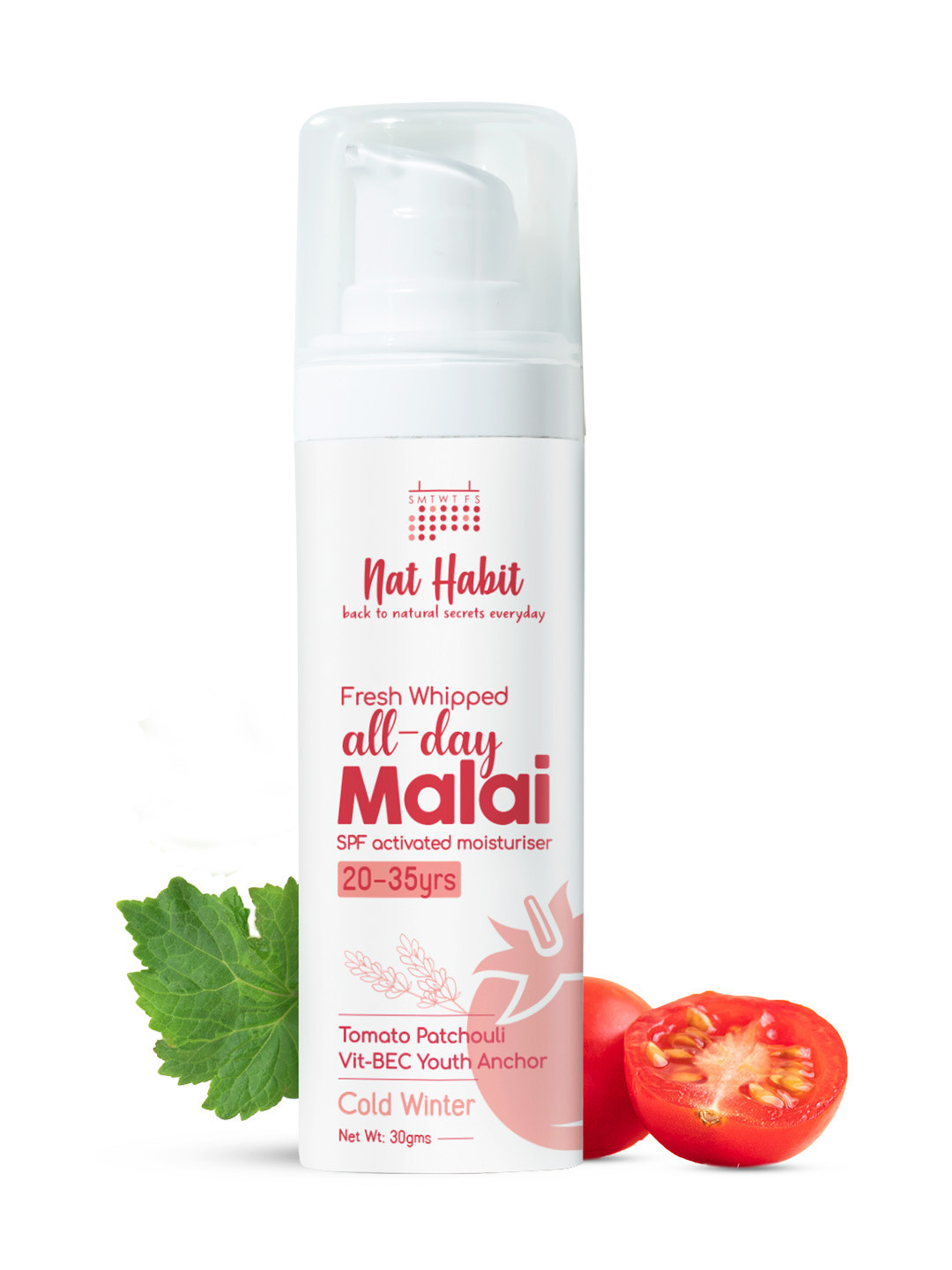 Nat Habit Fresh Whipped All Day Malai Moisturizer with Tomato & Patchouli - 30 g