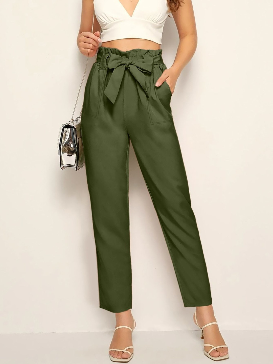 Moda Rapido Women Knotted Stretchable Pant