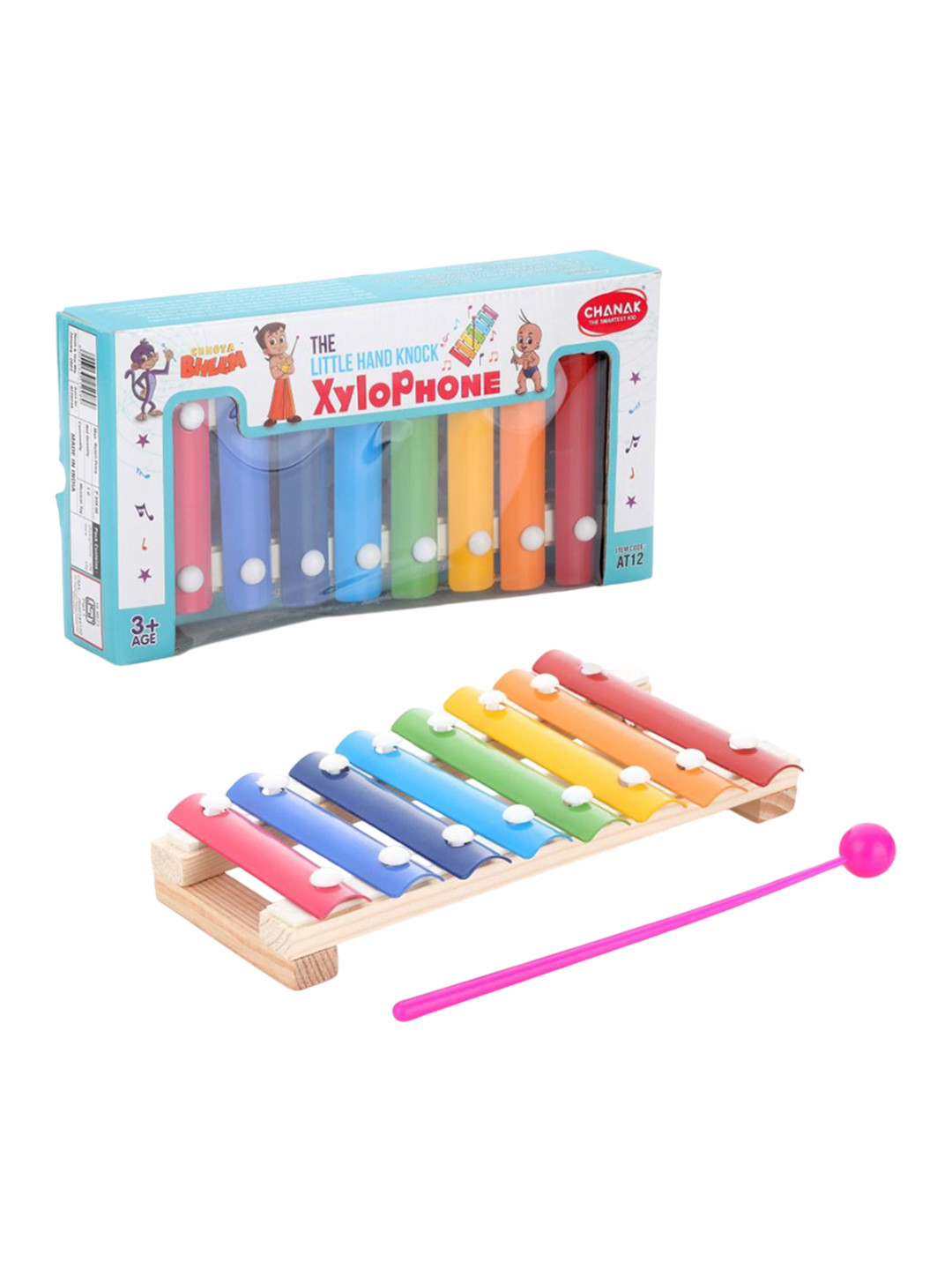 CHANAK Kids Wooden & Steel Little Xylophone Musical Toys