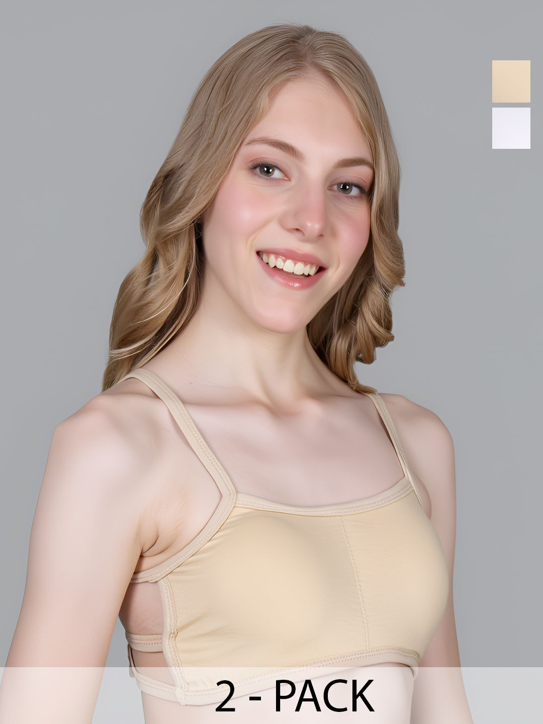 ComfyStyle Women Pack Of 2 Bralette Full Coverage Styled Back Bra