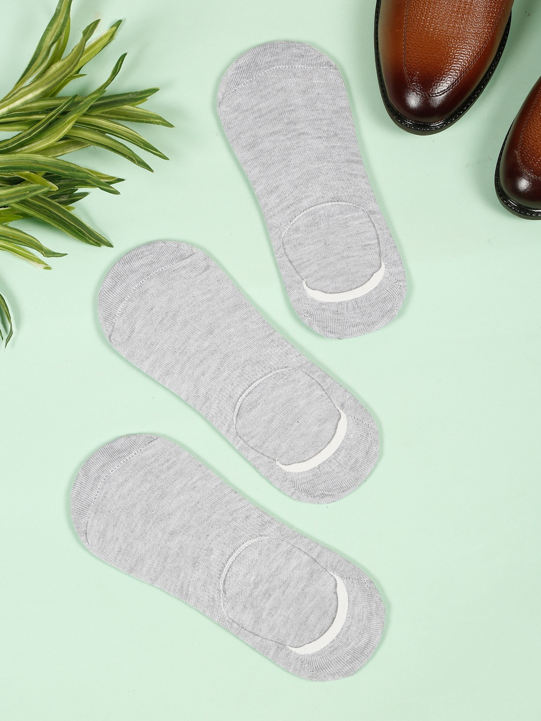 Teakwood Leathers Men Pack Of 3 Pure Cotton Shoe Liner Socks