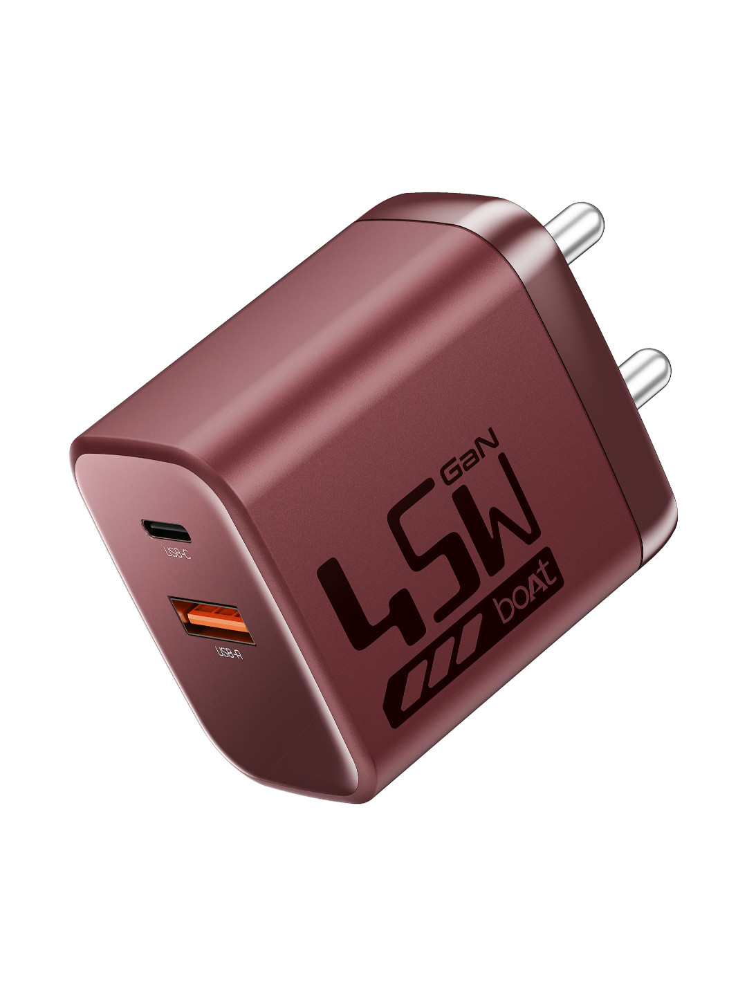boAt 45W GaN Smartphone Charger with 2 Output Ports PD PPS & QC 3.0 GaN Chip Tech Auto-Detect