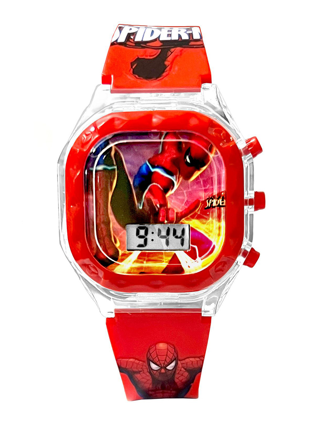 Time Up Kids Printed Dial & Textured Straps Digital Watch NGLOW-SP7