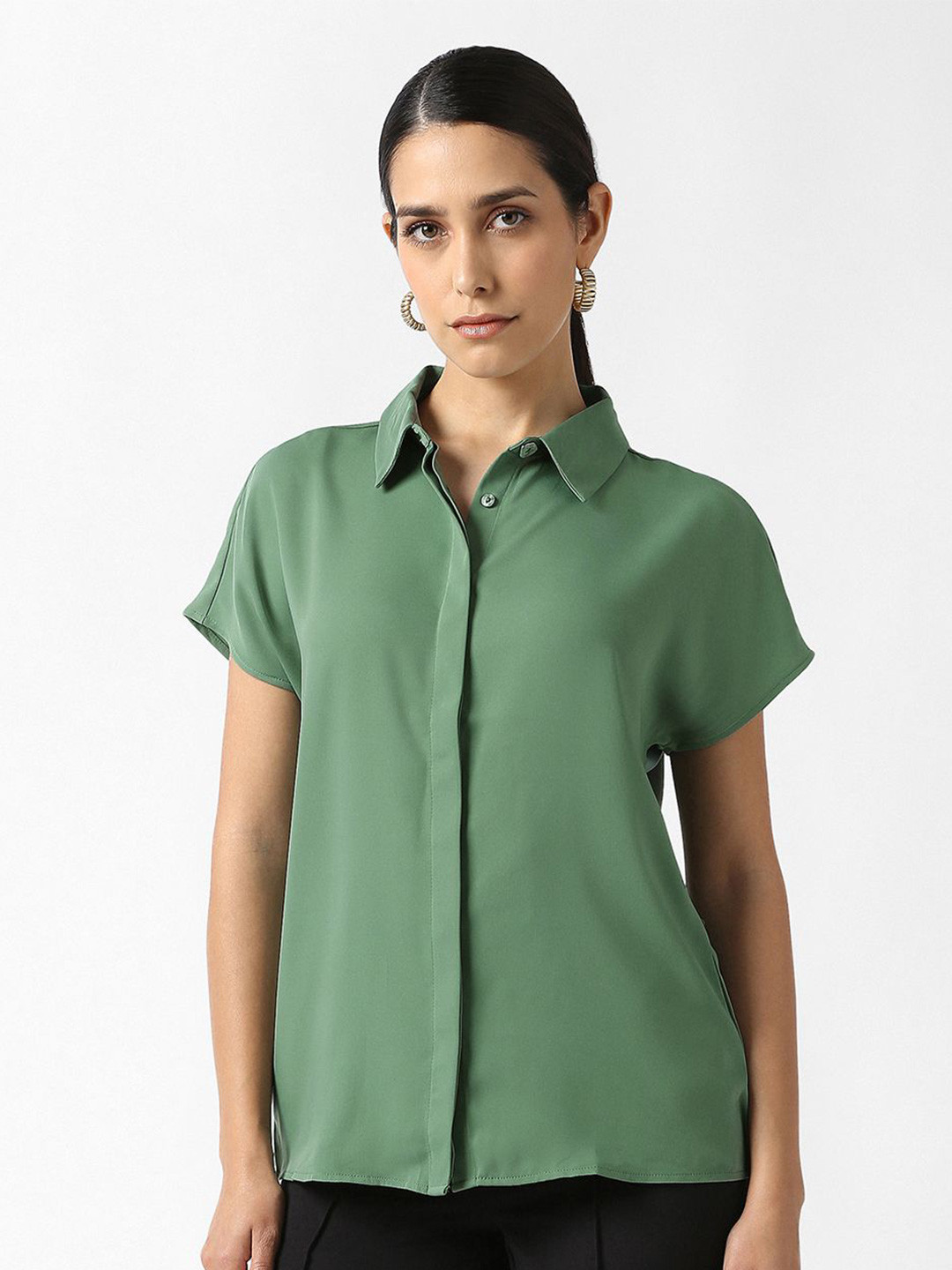 Van Heusen Woman Women Extended Sleeves Casual Shirt