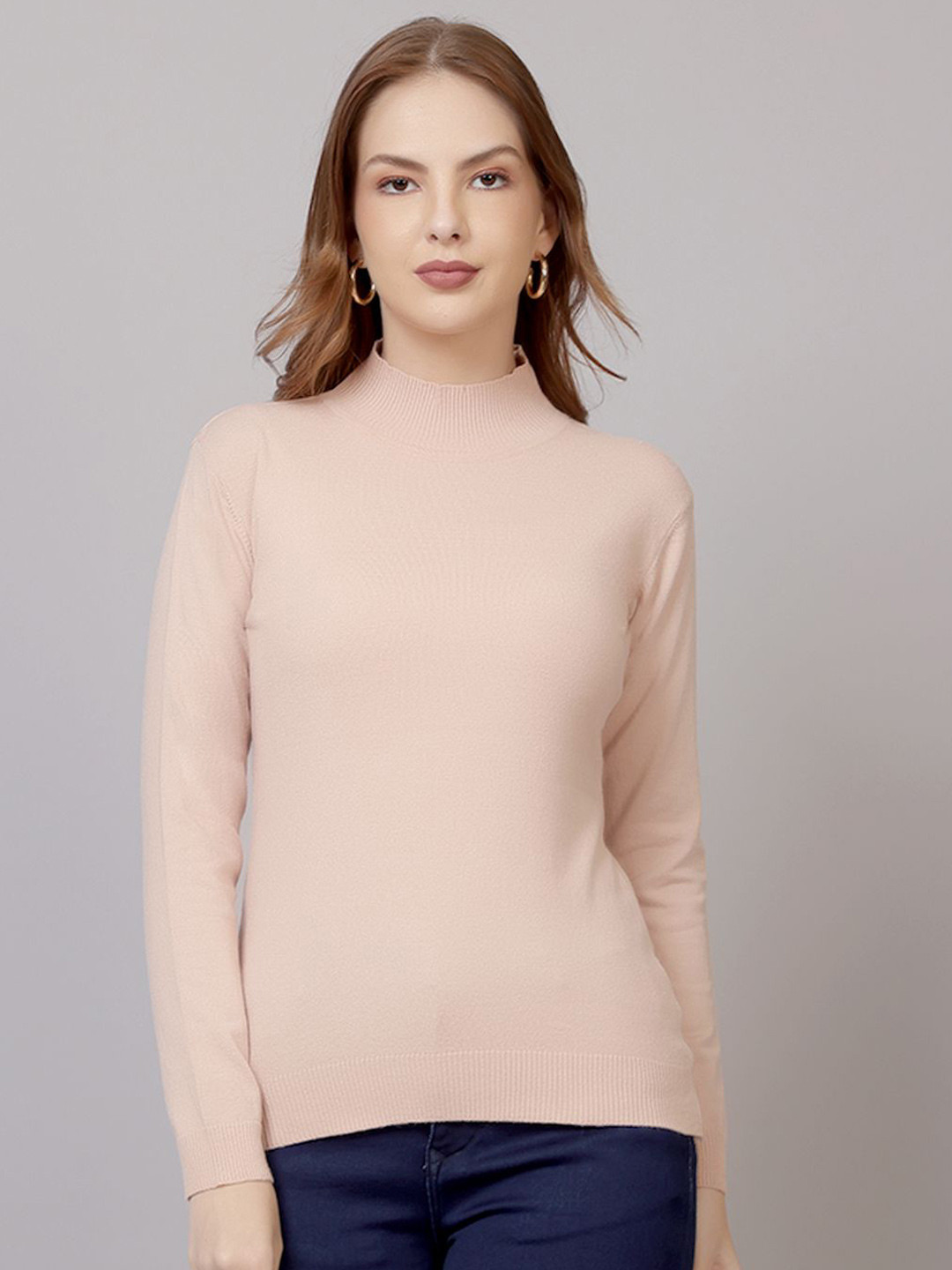 FEVERFEW Women Mock Collar Pullover