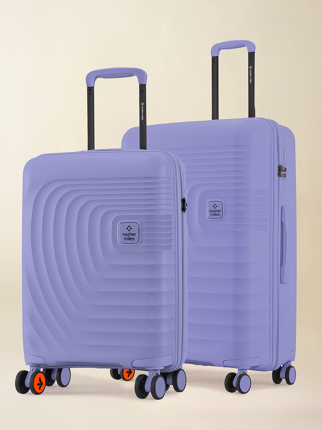 Nasher Miles Boston Polypropylene Small-Medium Purple Trolley Bags (55-65 cm)
