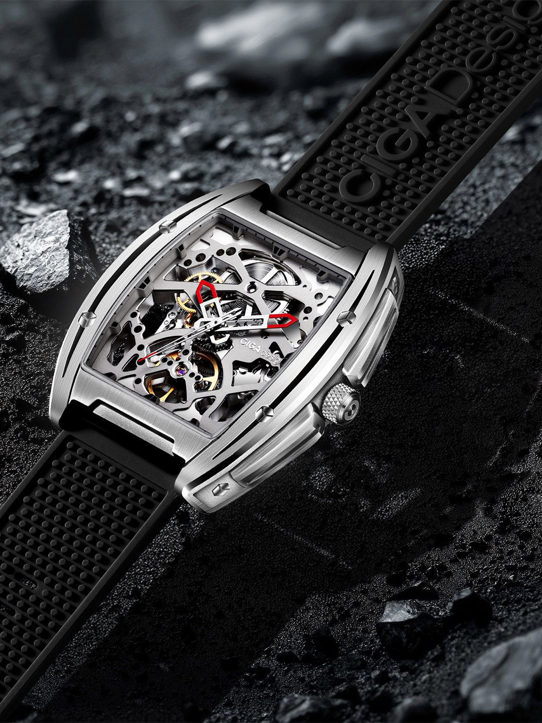 CIGA Design Men Dial & Straps Analogue Automatic Motion Powered Watch Z031-SS01-W5BK