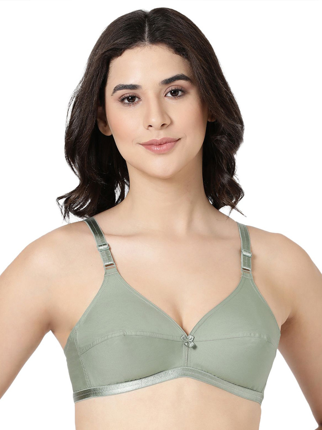 BLOSSOM Solid Medium Coverage Non Padded Non-Wired Everyday Bra