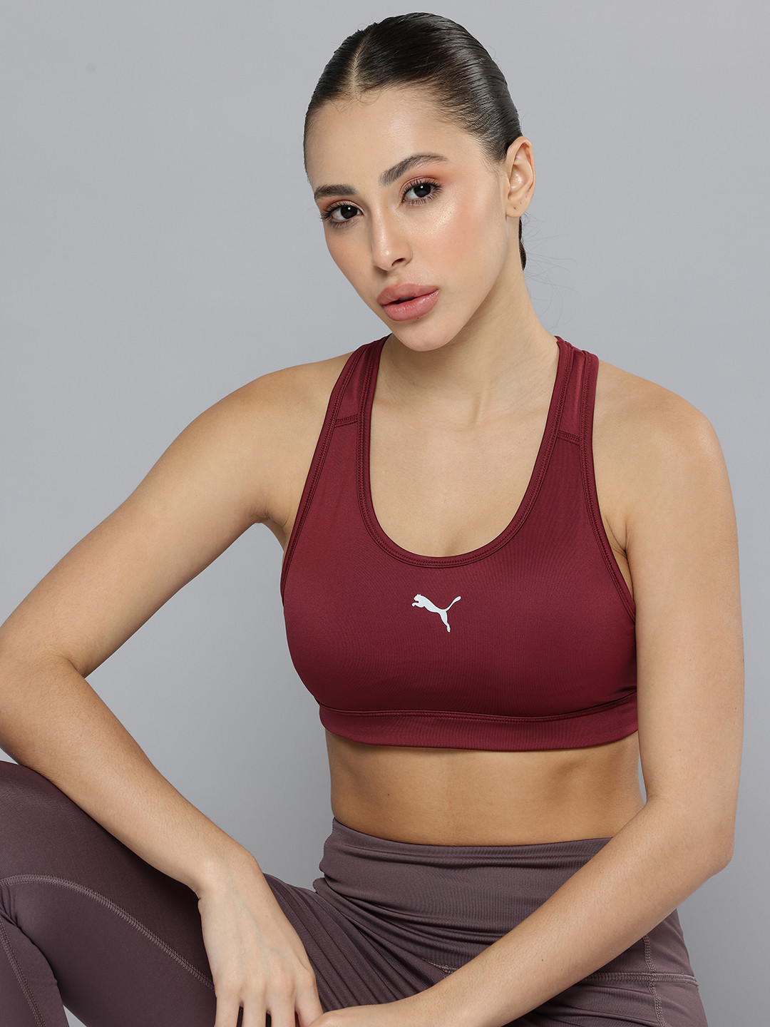 Puma Mid Impact Full Coverage Dry Cell Training Sports Bra 52881896-Ruby Shimmer