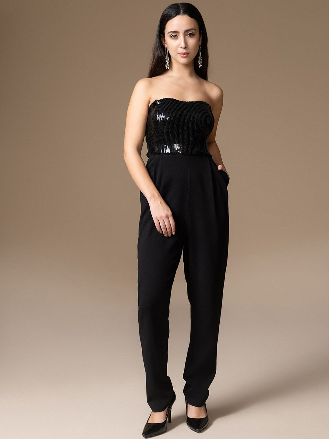 Kazo Women Tonic Tube Strapless Basic Jumpsuit