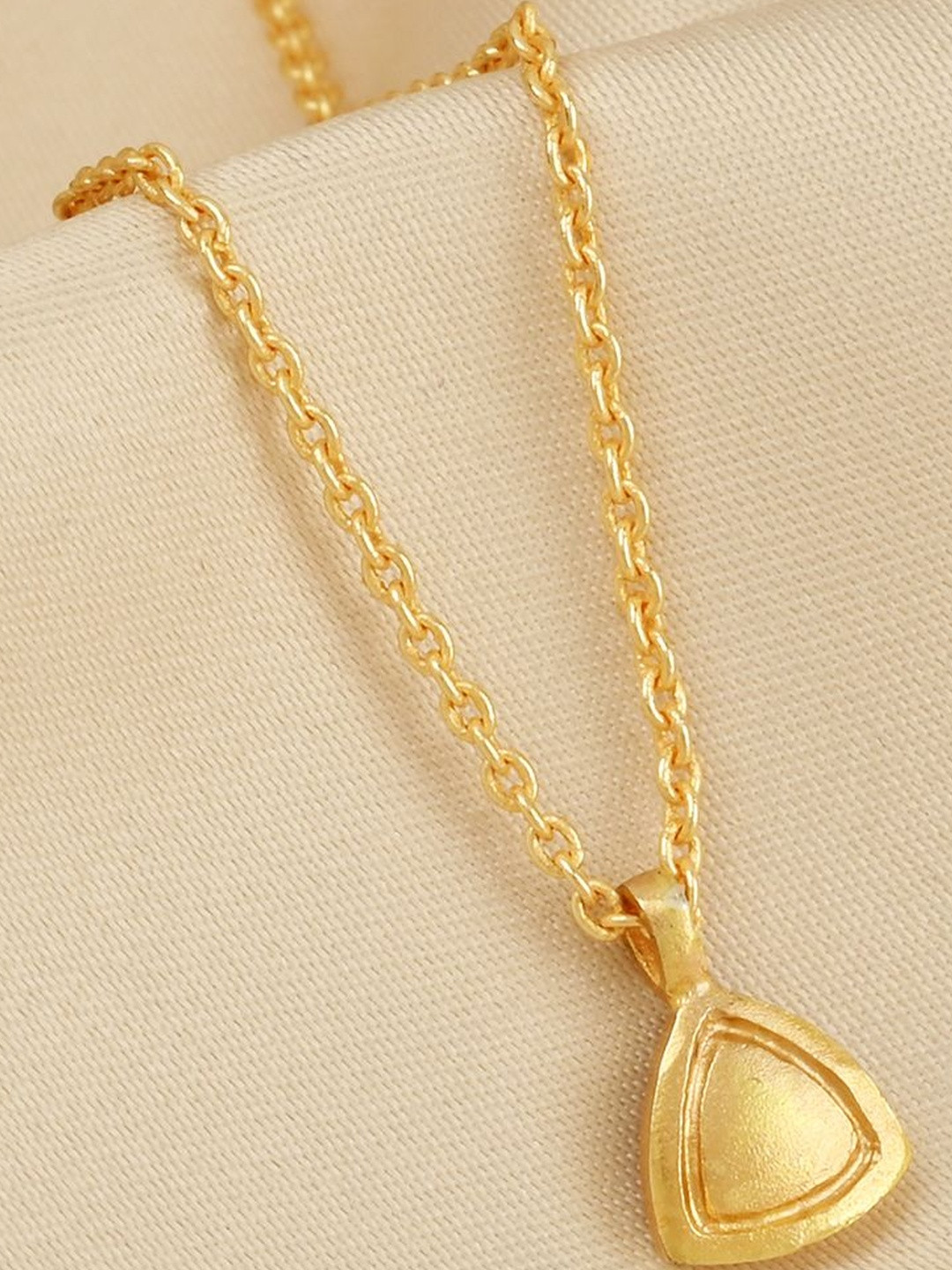 La Vita Gold-Plated Triangular Pendant