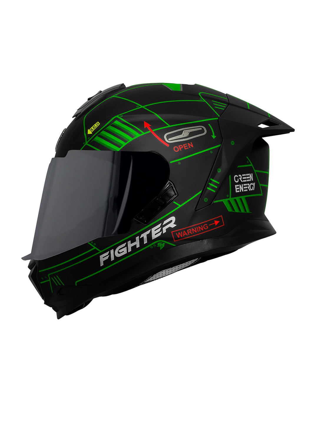 Steelbird Typography Printed SBH 57 Fighter Steel Helmet