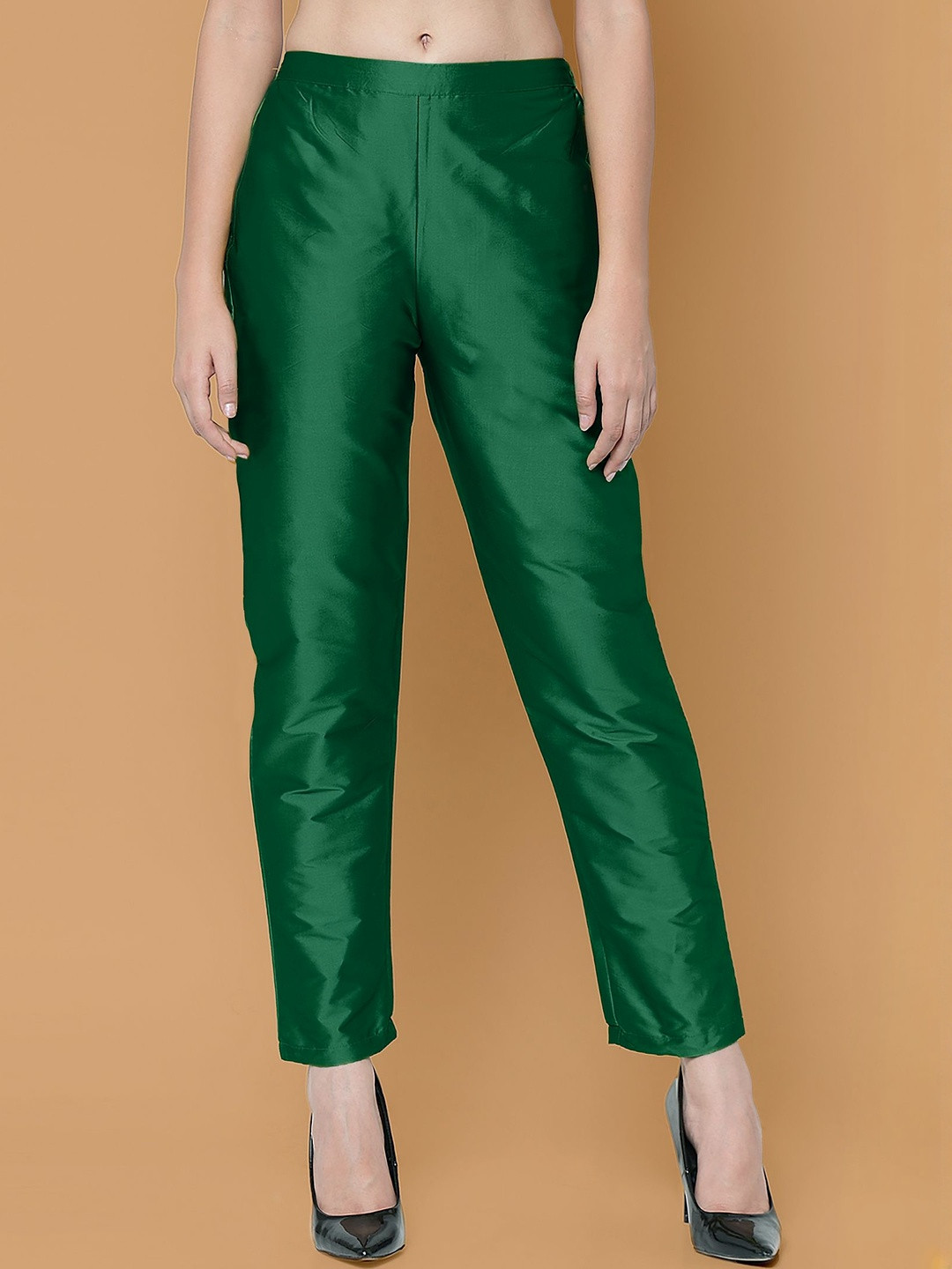 Moda Rapido Women Green Trousers and Pockets