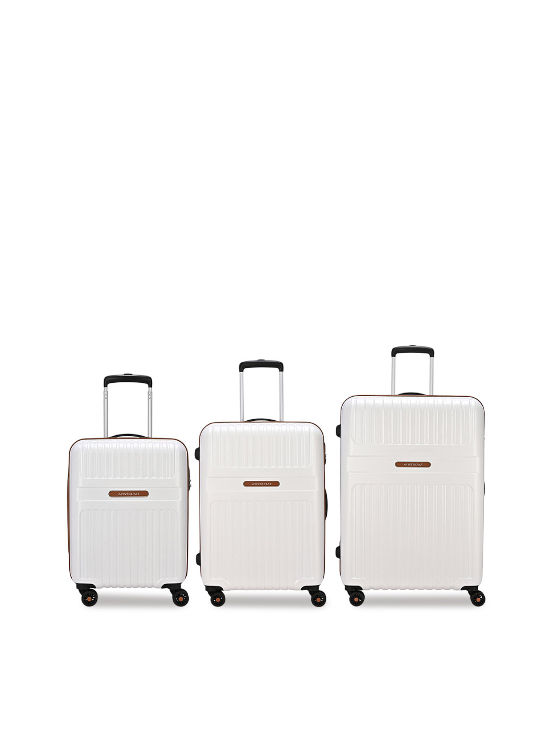 Aristocrat Set Of 3 Atlas Textured Hard-Sided Trolley Bags