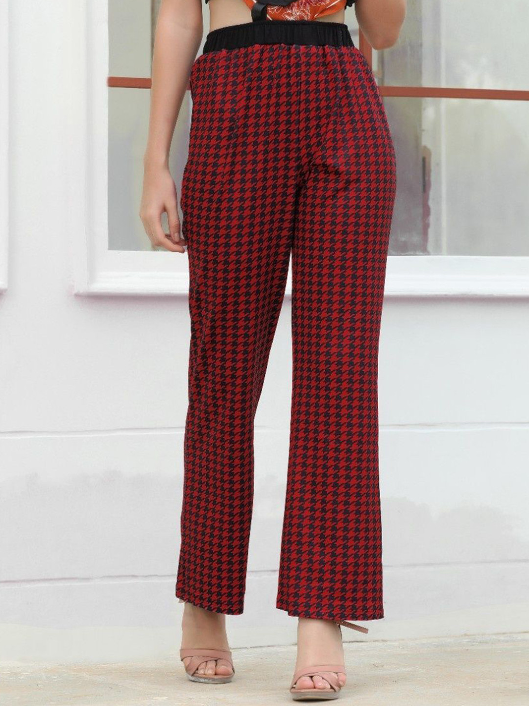 M&H Easy Women Lycra High-Rise Trousers