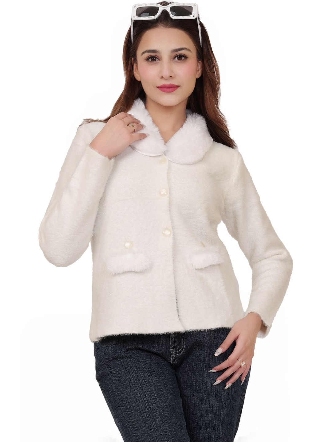 Hallinton Solid Peter Pan Collar Regular Top