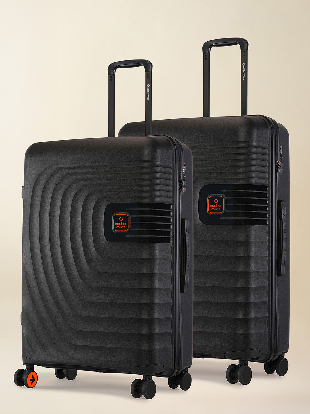 Nasher Miles Boston Polypropylene Medium-Large Black Trolley Bags (65-75 cm)