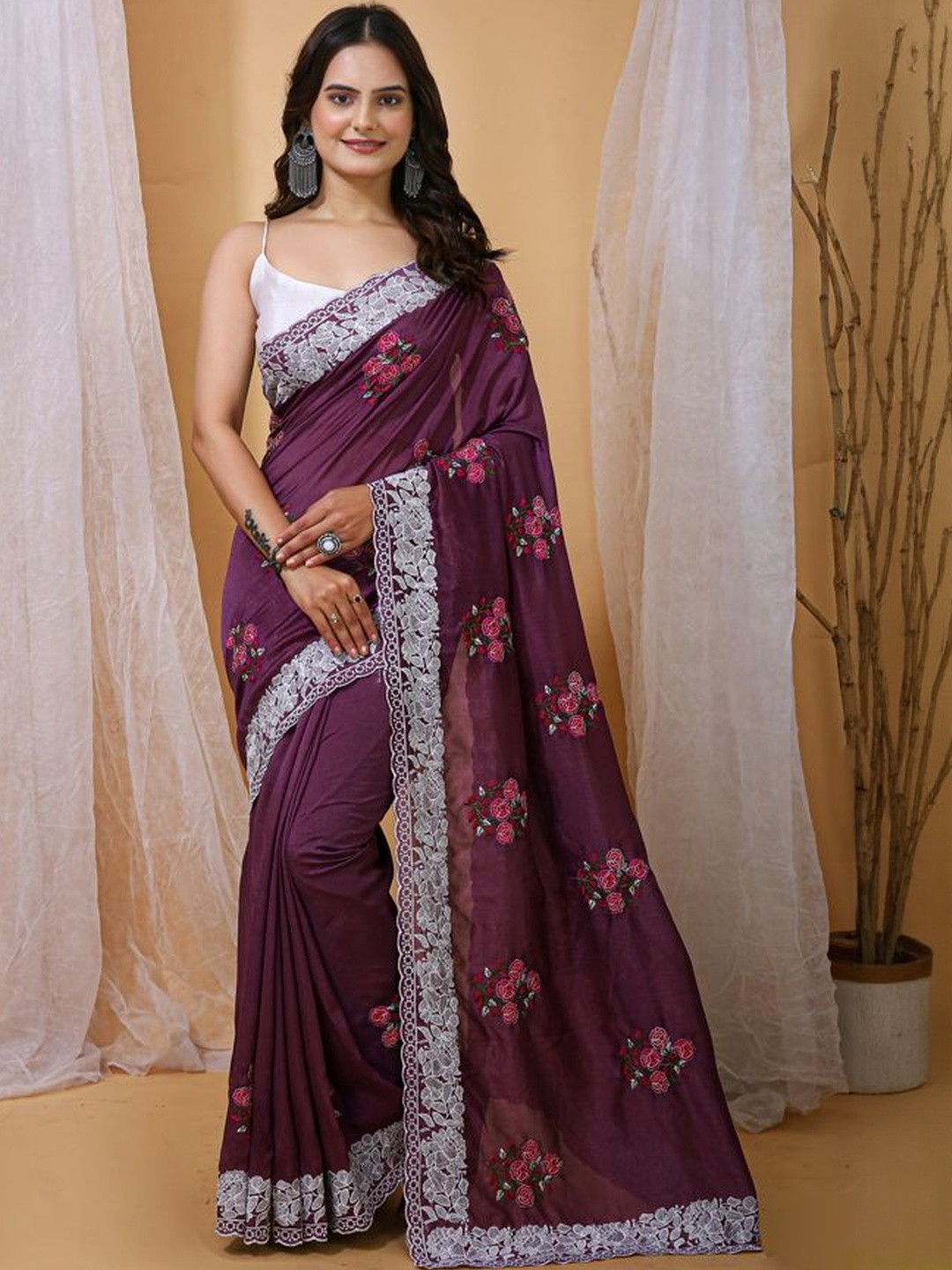 HERE&NOW Red Art Silk  Ilkal Sarees