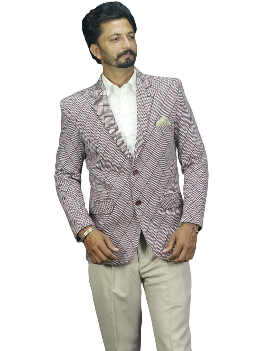 GARGIAN Master Cut Notched Lapel Regular Fit Blazer