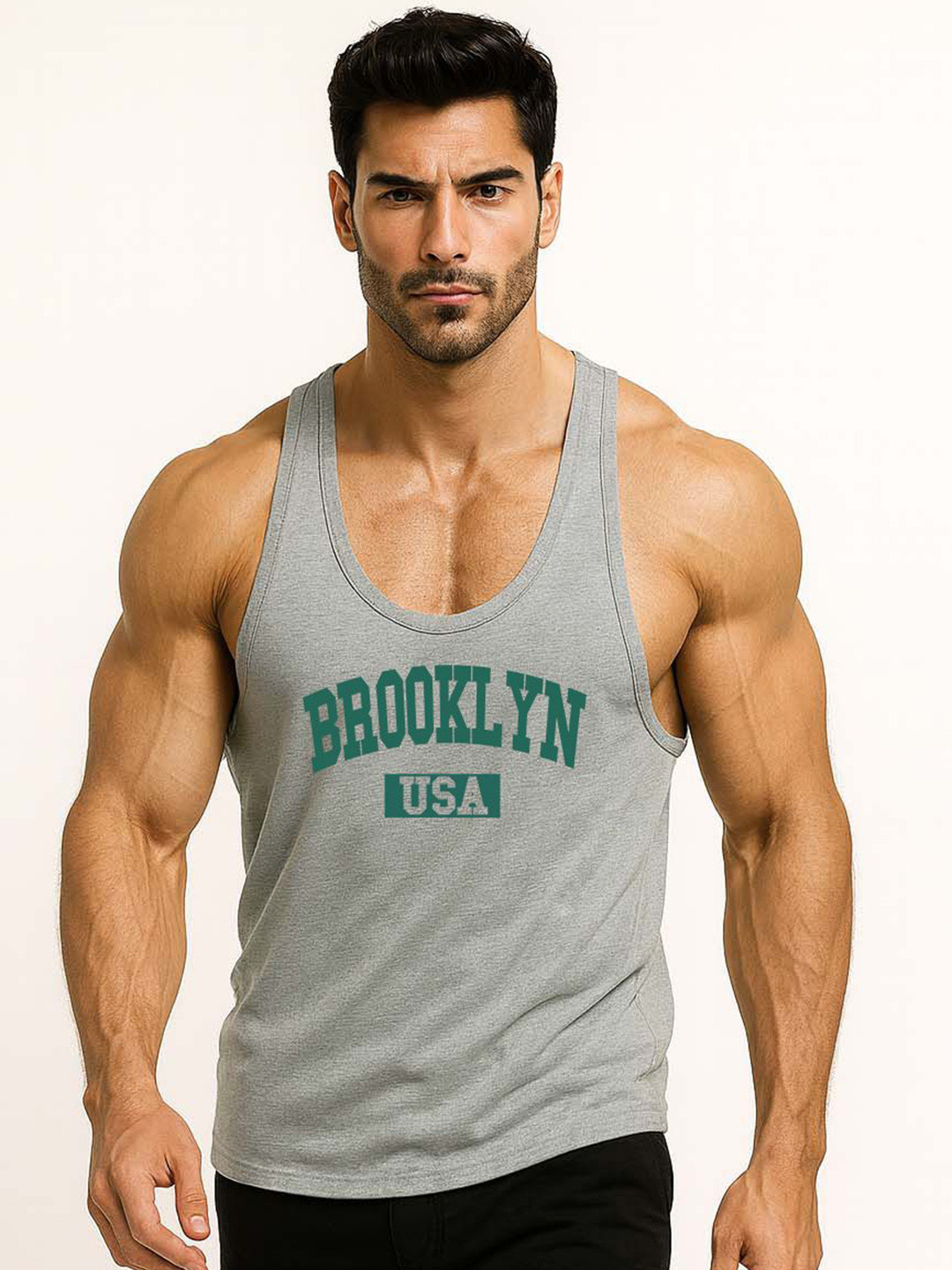 JUARI BE A GENTLEMAN Men Pure Cotton Round Neck Lightweight Gym Vest