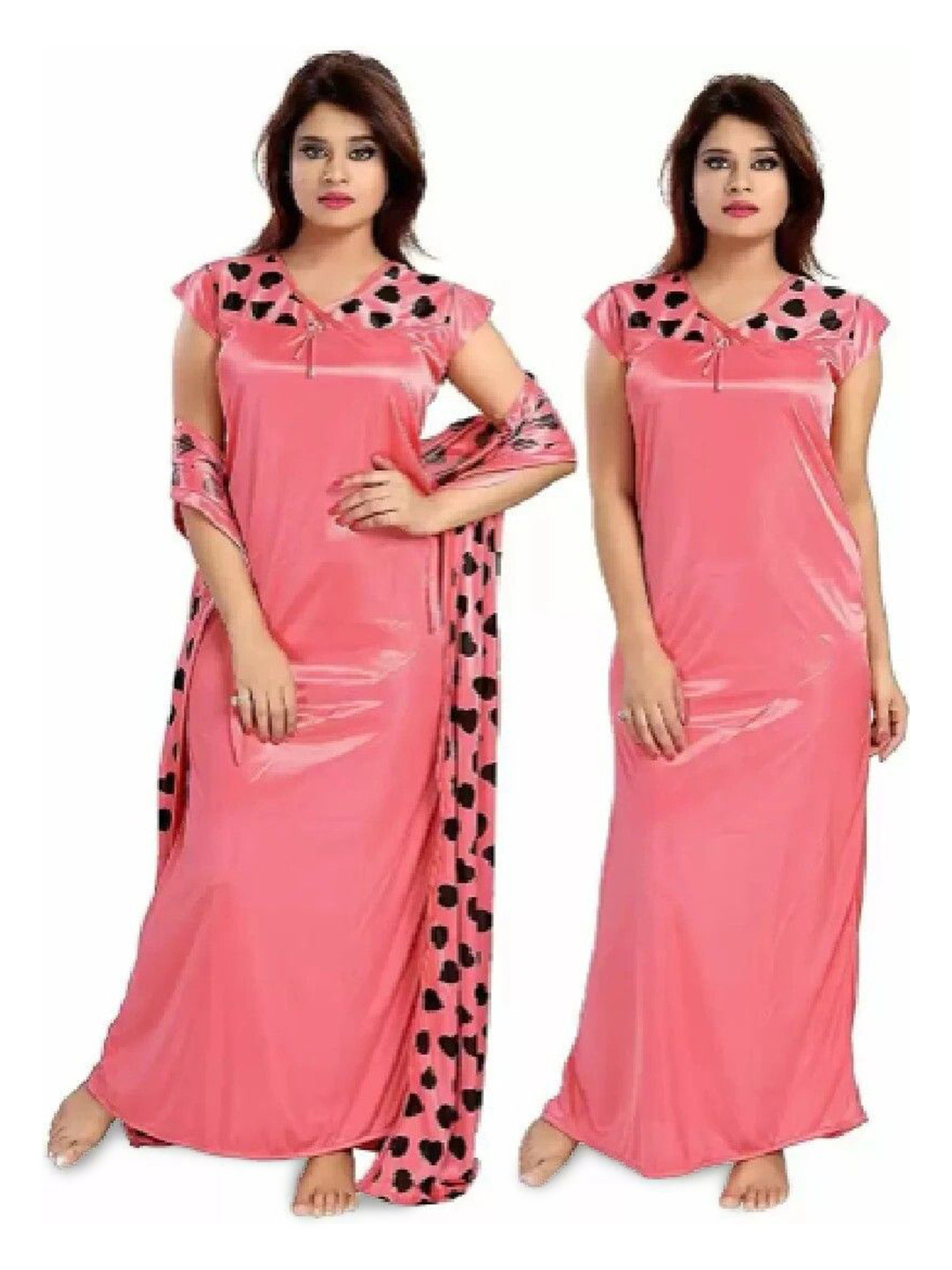 ONMS Abstract Printed V Neck Maxi Nightdress