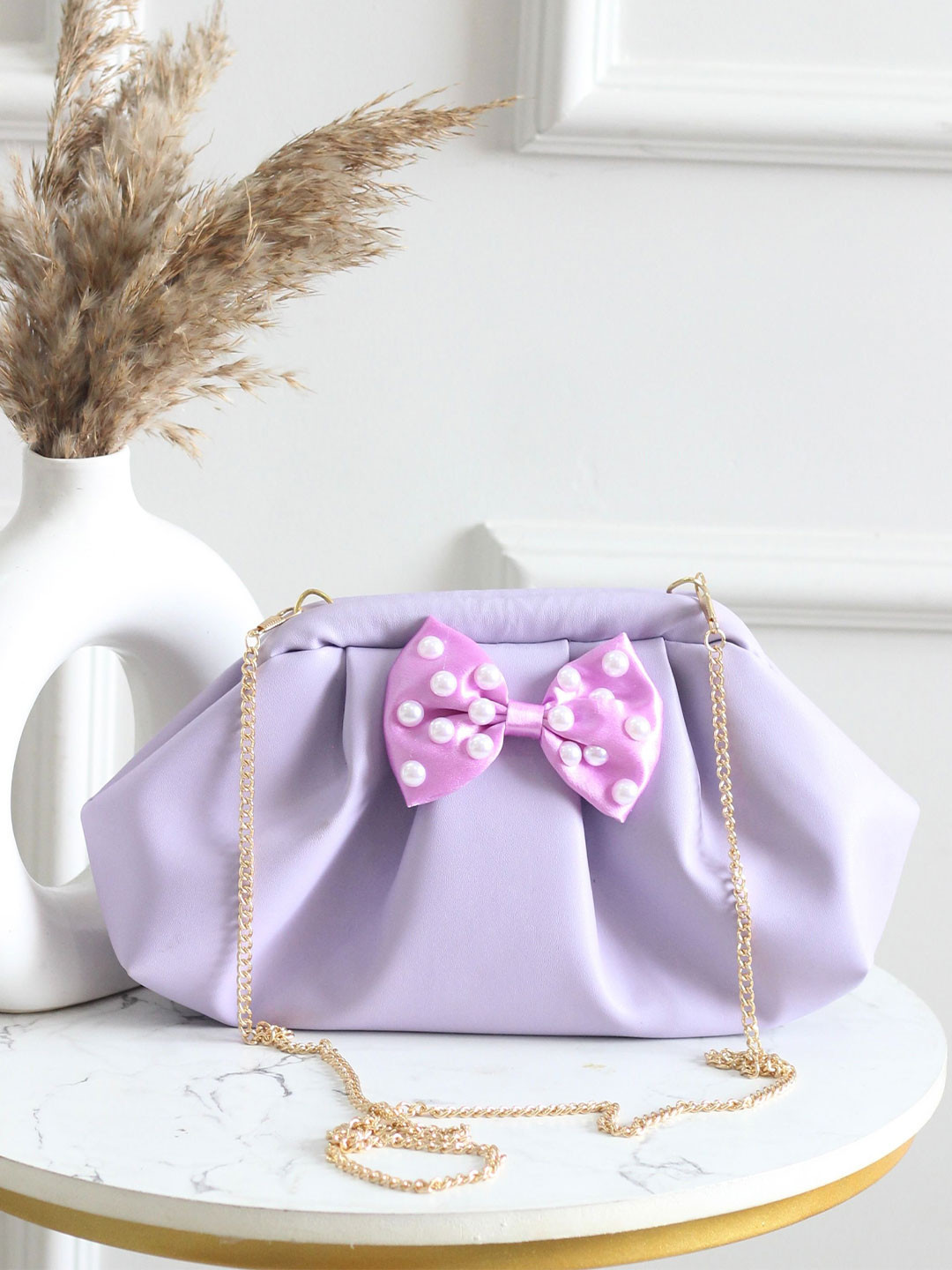 BOXWISH BY BHUMIKA Bow Detail Purse Clutch