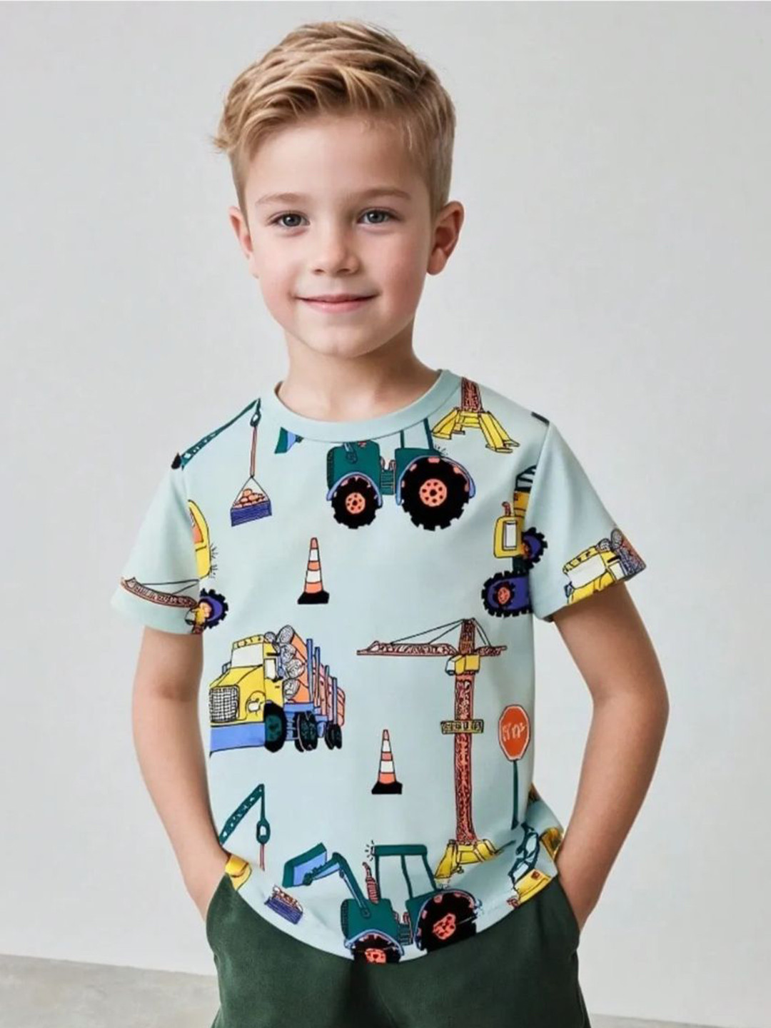 BAESD Kids Graphic Printed Round Neck Modal T-Shirt