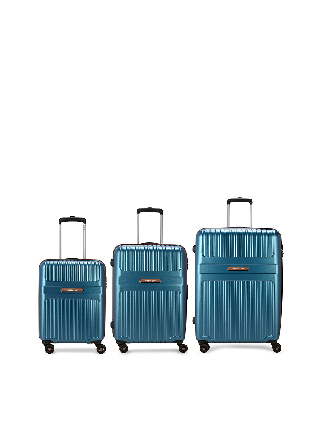 Aristocrat Unisex Set Of 3 Atlas Textured Hard-Sided Trolley Bags