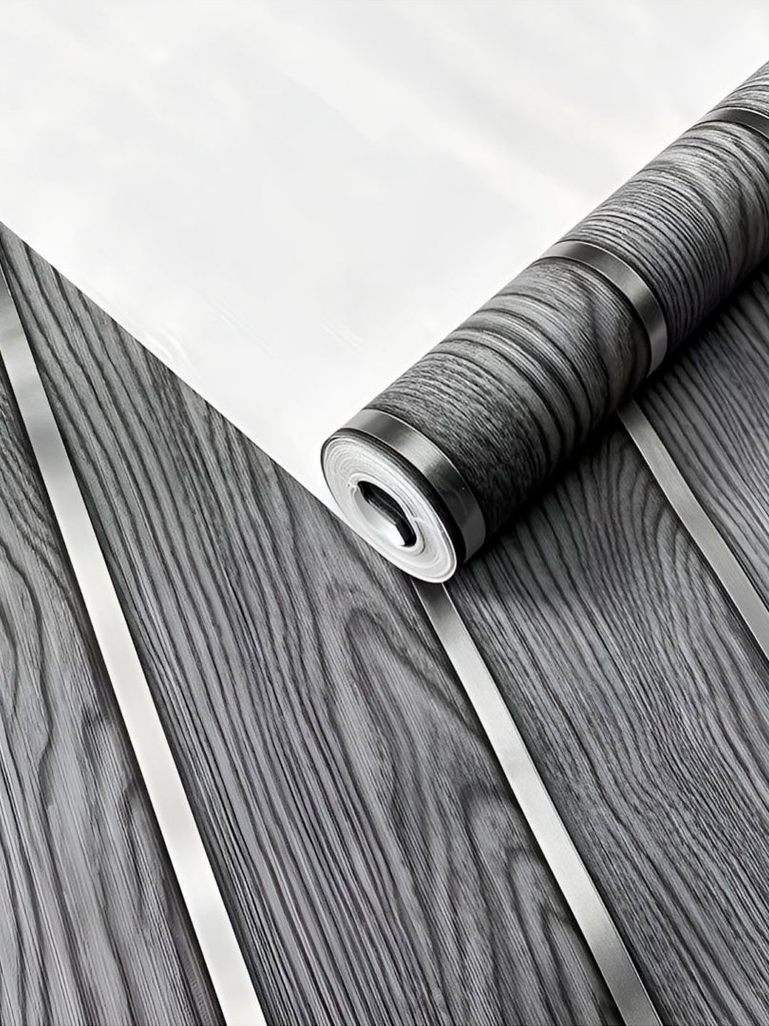 SEKHMET Grey & White Striped Wall Sticker