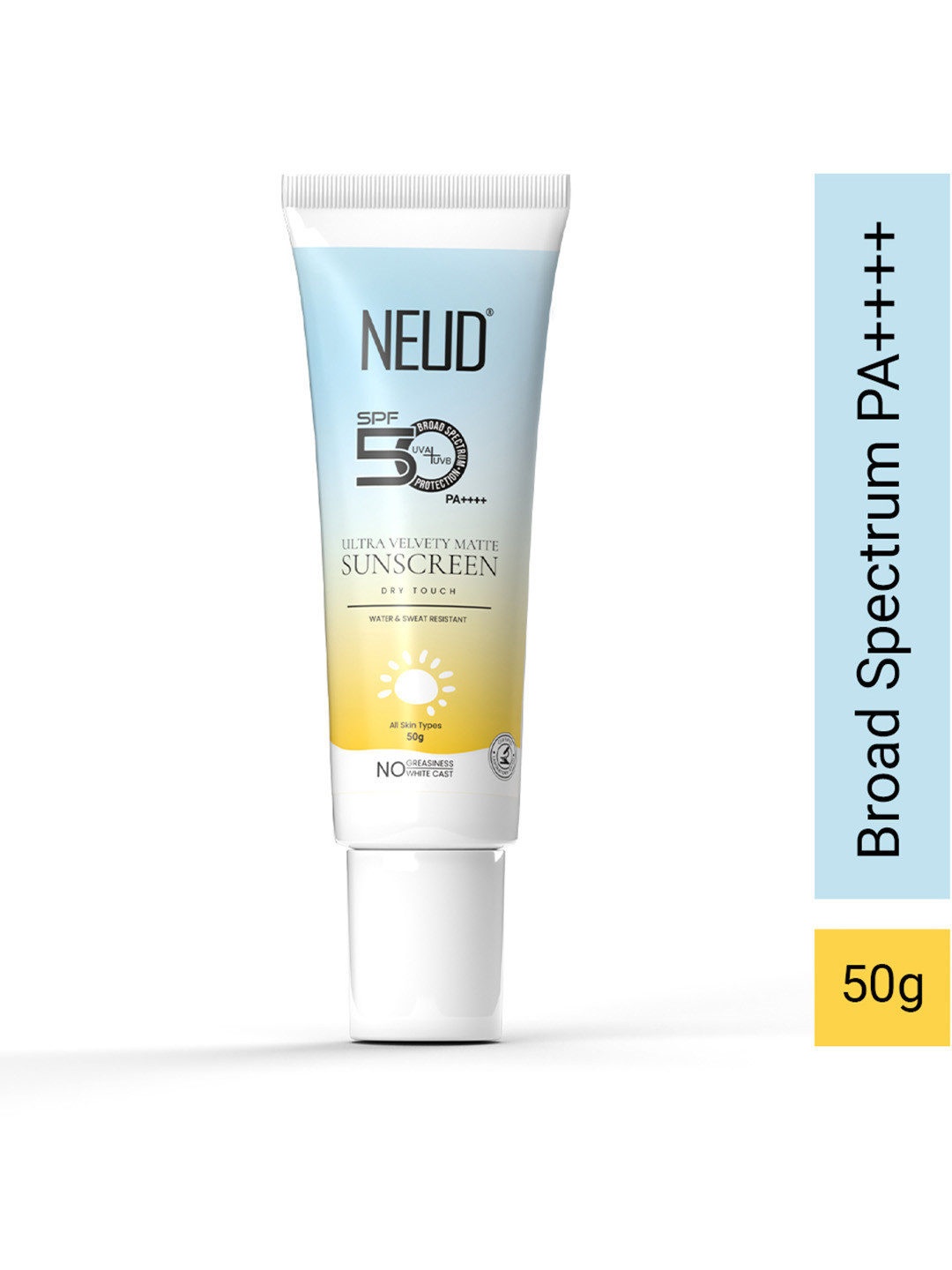 NEUD Velvety Matte Priming Sunscreen SPF 50++++ With Vitamin E- 50 g