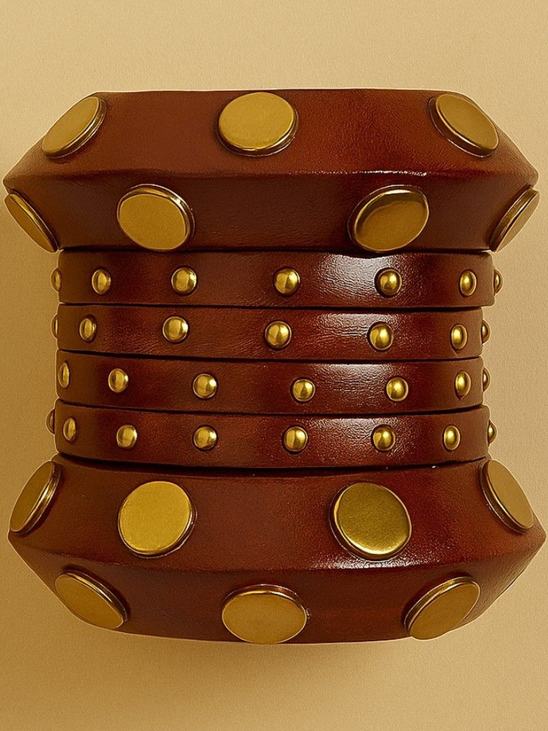 UnfoldSelf Set Of 6 Beaded Wooden Bangles Stack