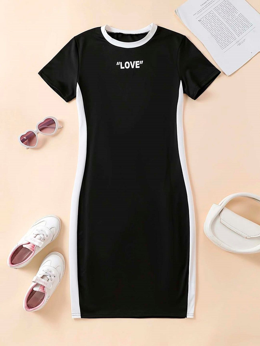BAESD Girls Round Neck Sheath Dress