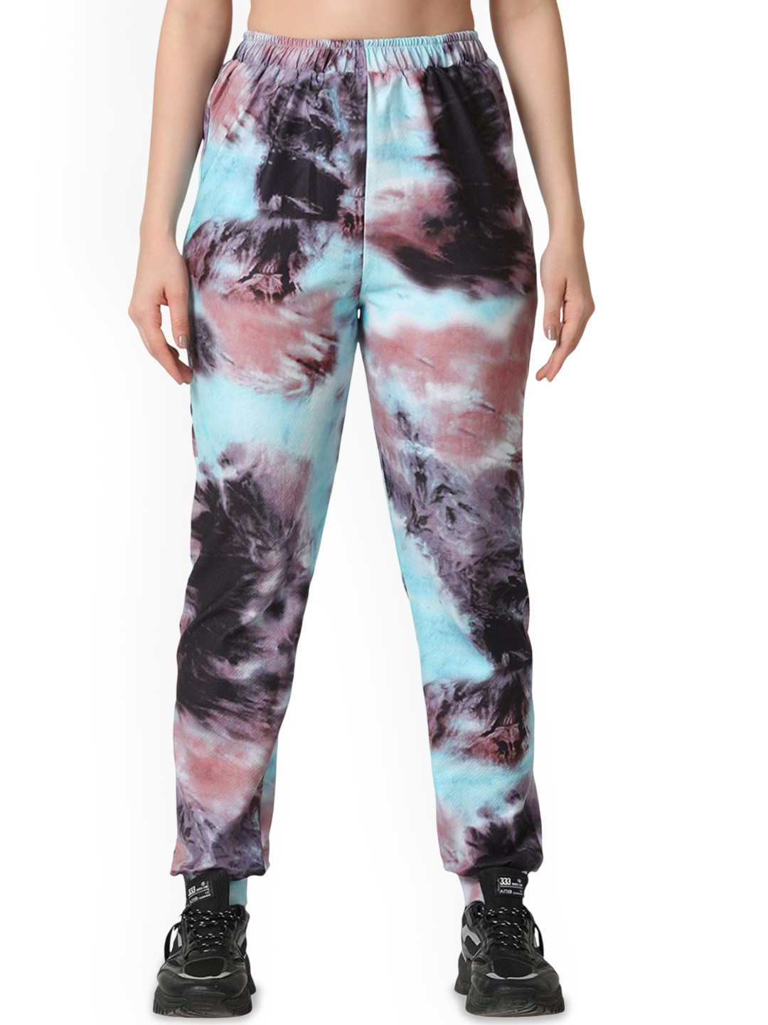 M&H Easy Women Tie and Dye High-Rise Trousers
