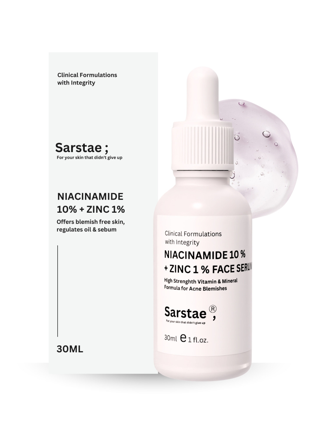 SARSTAE Niacinamide 10% Serum With Zinc 1% - 30 ml