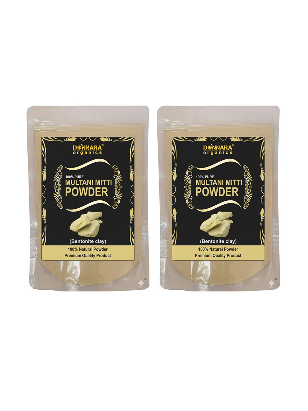 Donnara Organics Set Of 2 Multani Mitti Powder Face Pack- 150 g Each