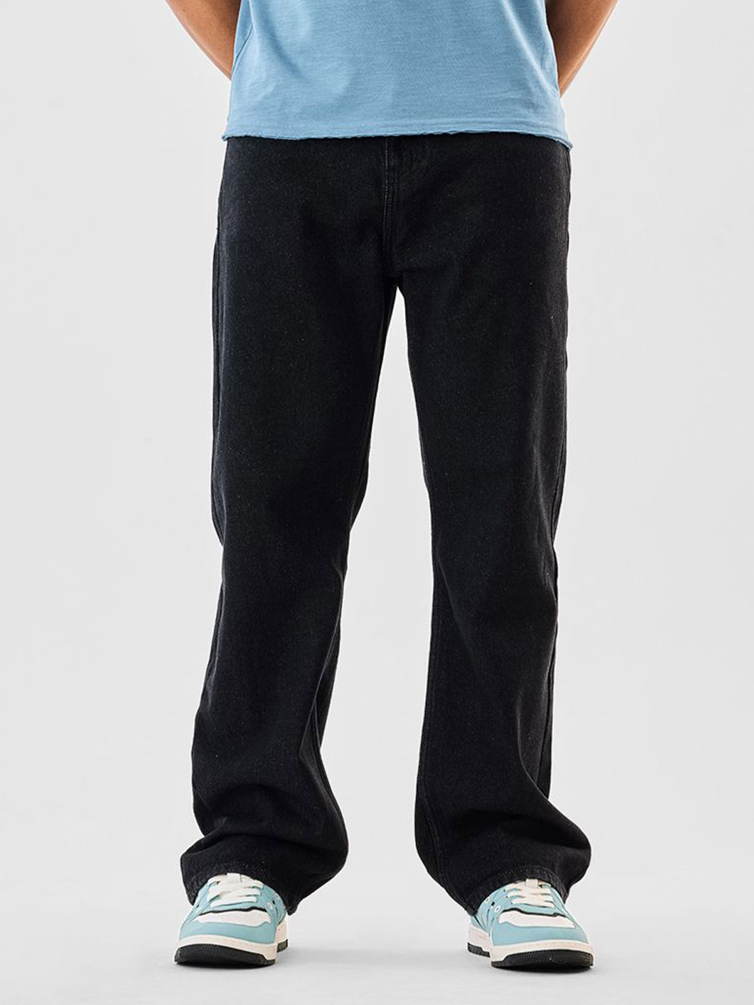 Snitch Men Straight Fit Mid-Rise Light Fade Jeans