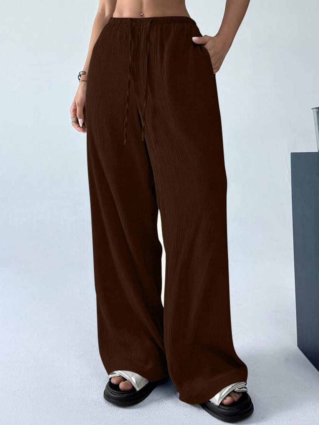 M&H Easy Women High-Rise Regular Fit Trouser