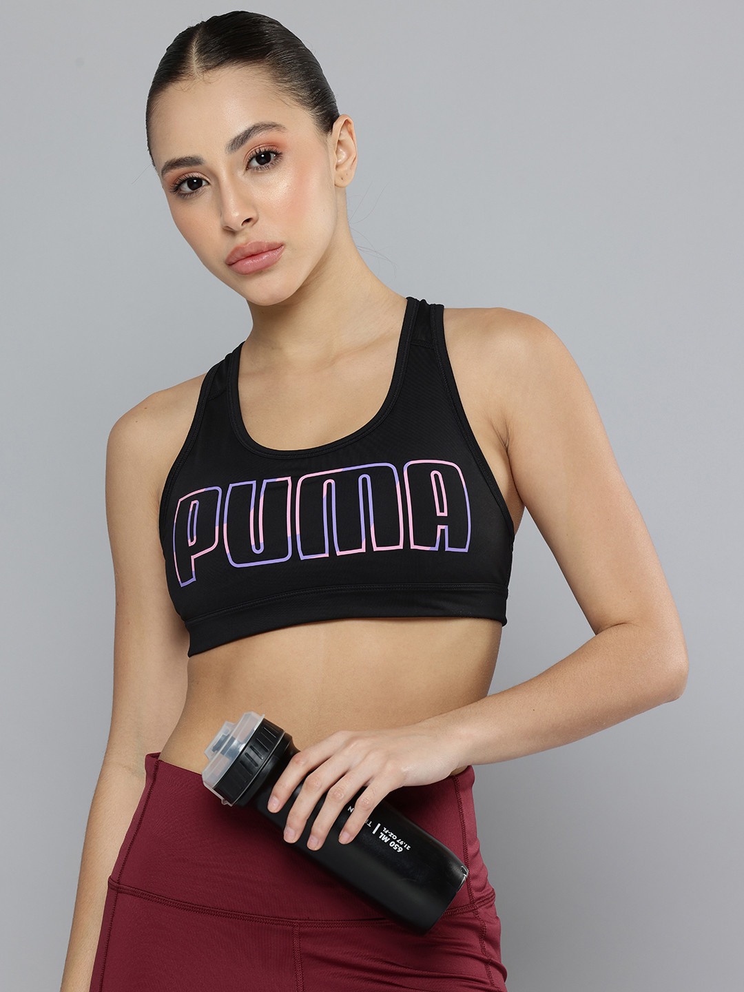 Puma 4 KEEPS Graphic Brand Logo Printed Full Coverage Training Bra 52881901