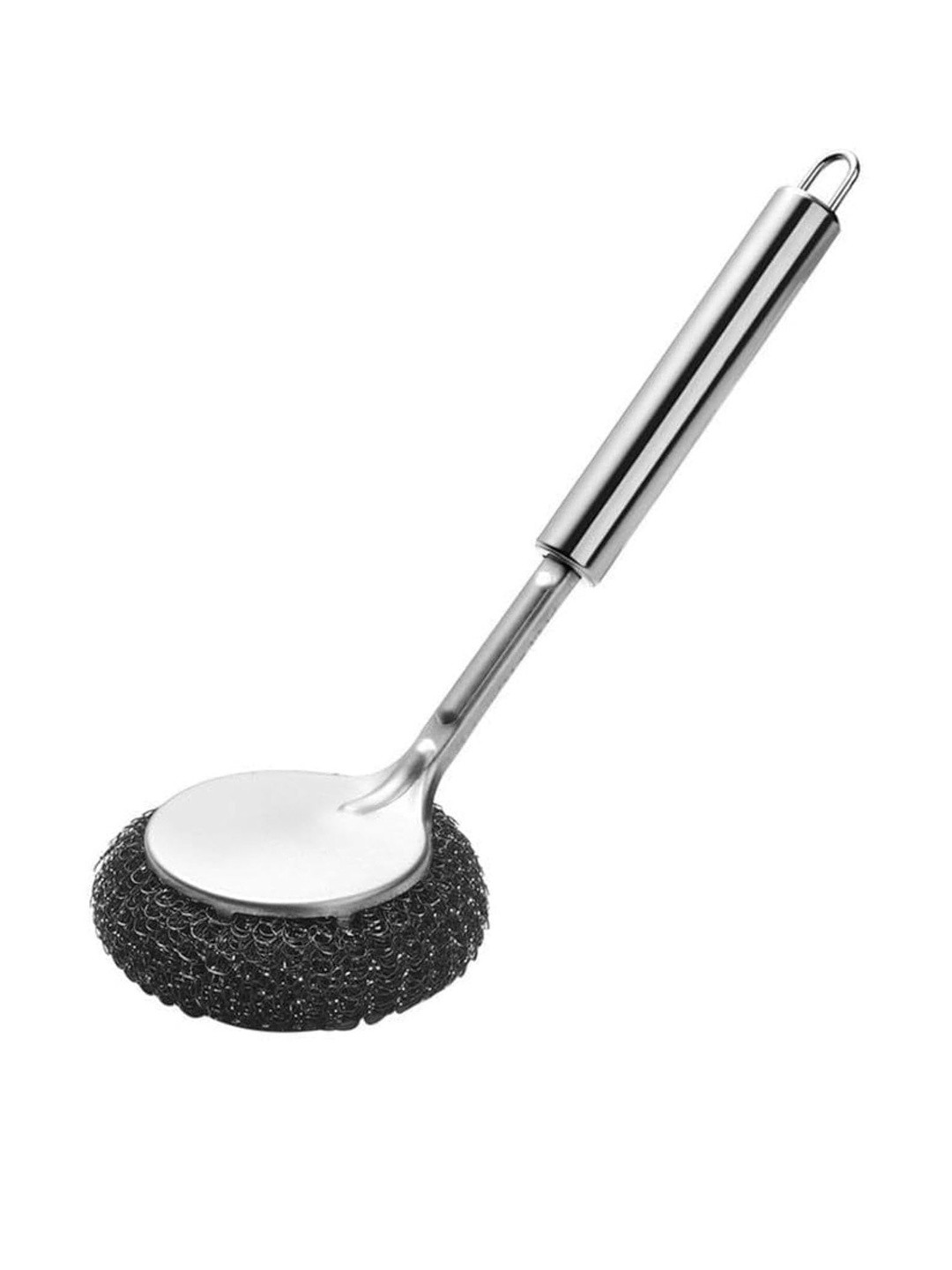 ZEELPETAL Pack of 1 Heavy-Duty Ball for Deep Cleaning Steel Handle Steel Scrubber