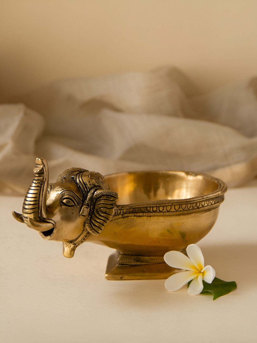 Imli Street Brass Ganesha Face Big Diya