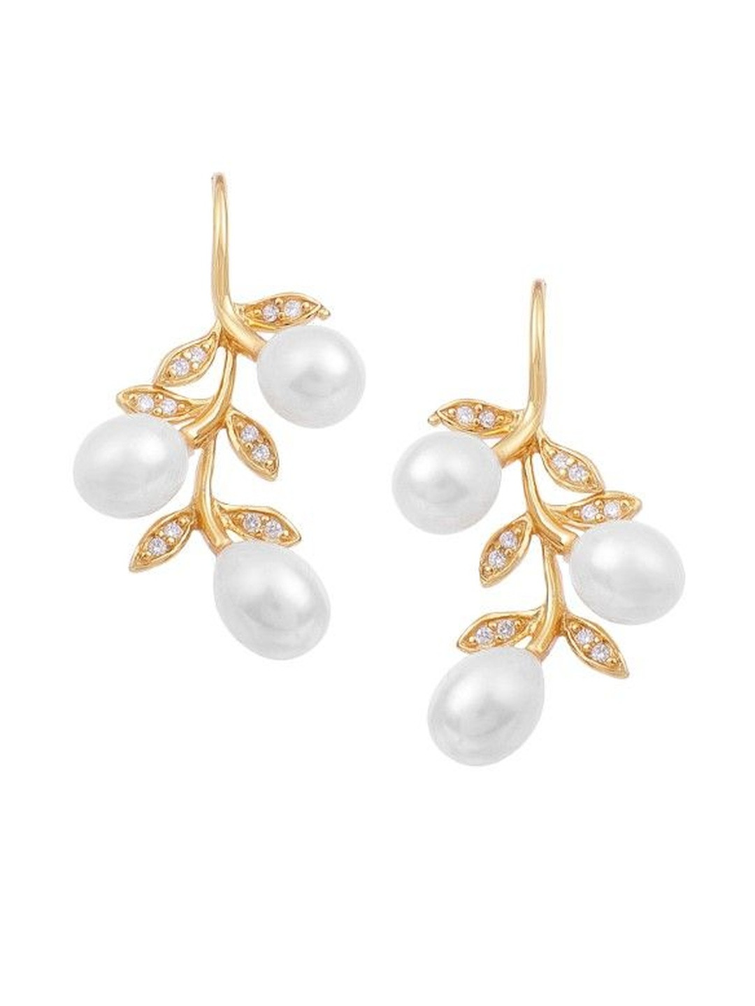 DIAVO Women Floral Drop Earrings YA-E343/GD-Silver