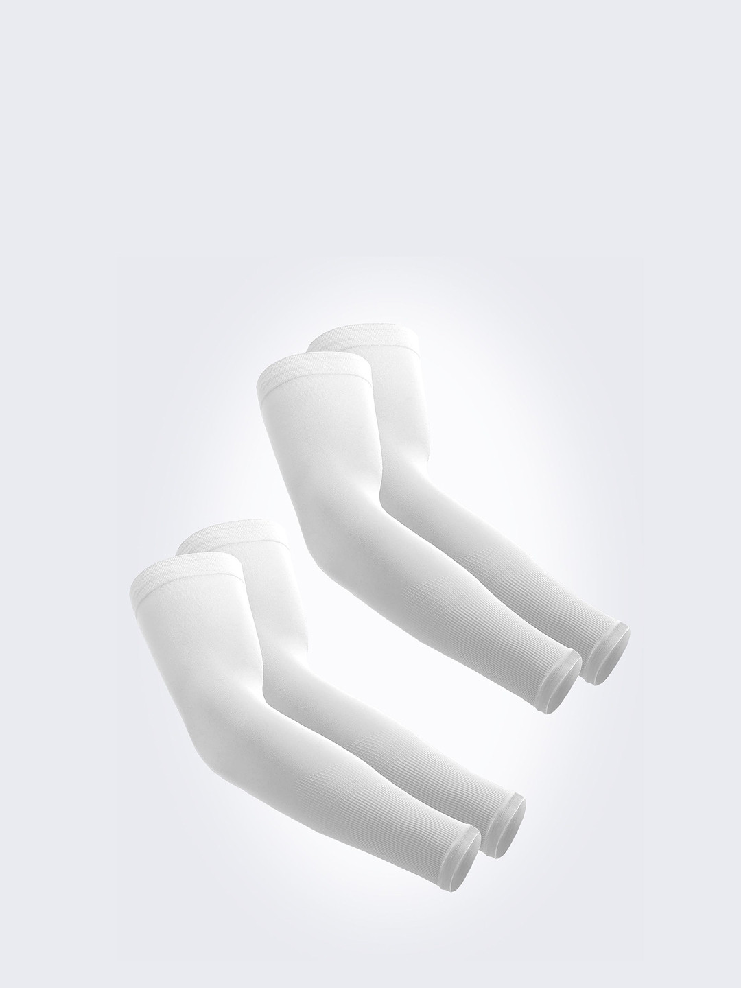 Trendmalls Unisex Pack of 2 Striped Fingerless UV/Sun Protection Full Arm Sleeves