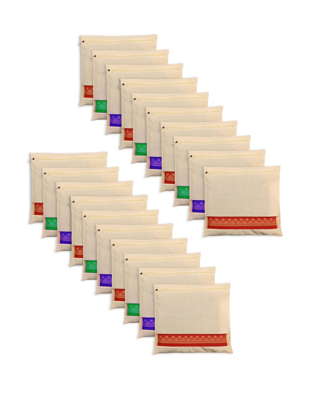 Sittella Set of 20 Beige Cotton Saree Cover Bags