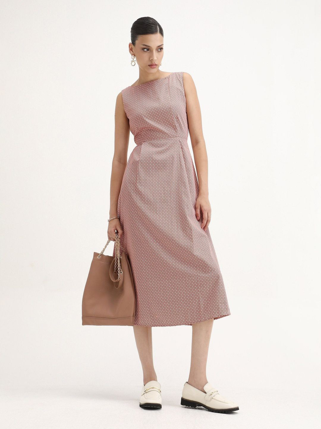 RAREISM Jexor Pink Primary Cotton Dress